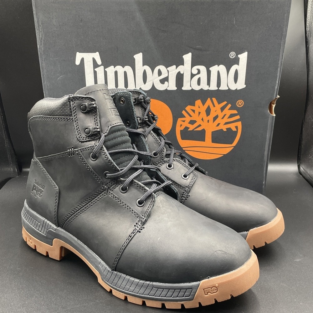 Timberland PRO Montauk 6" Mens Size 13 M Black Waterproof Leather Work Boots NEW - Picture 1 of 8